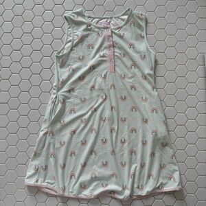 SweetHoney Pastel Green Dress with Rainbow Accents